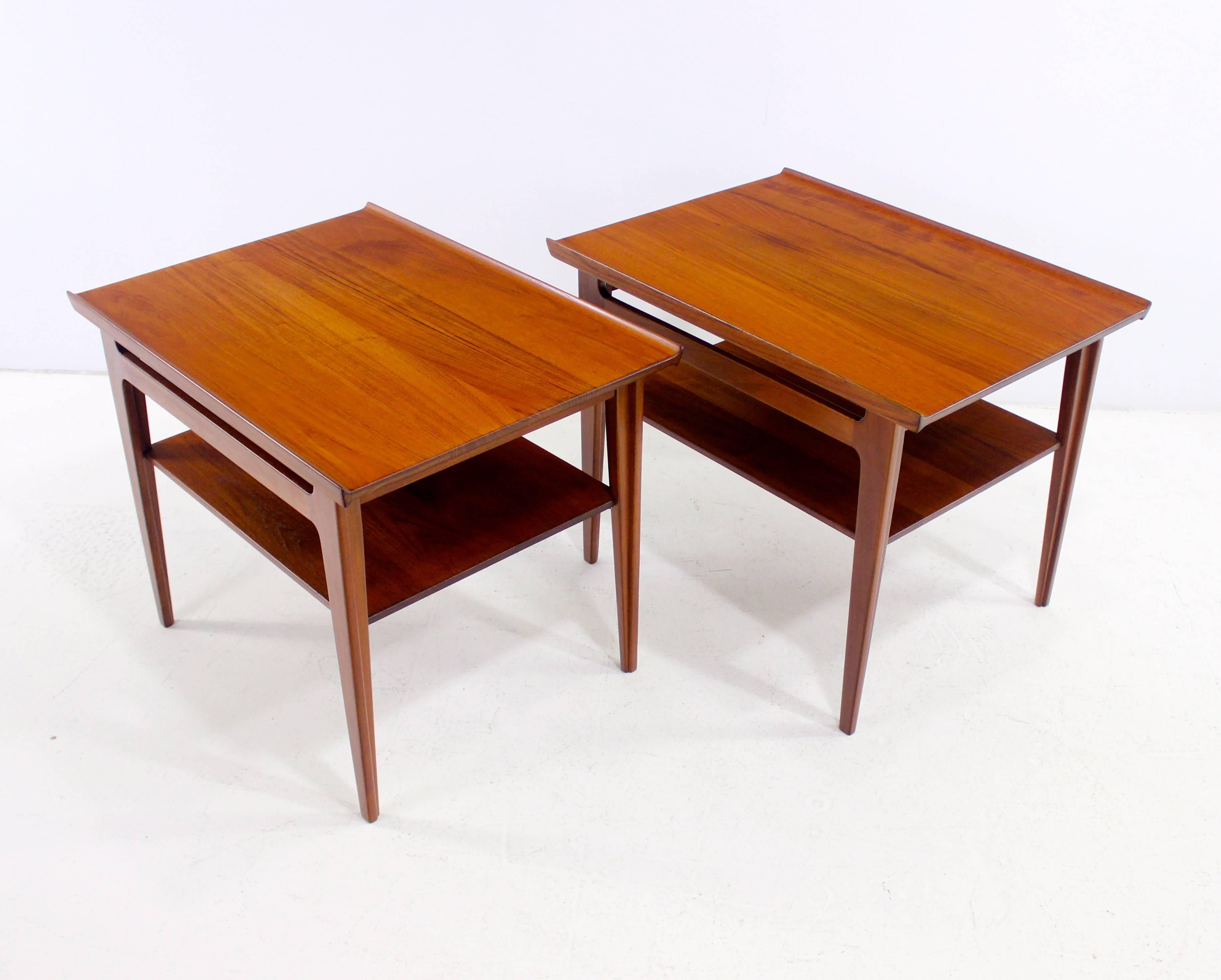 Danish Modern Solid Teak Three-Piece Table Set Designed by Finn Juhl For Sale 1