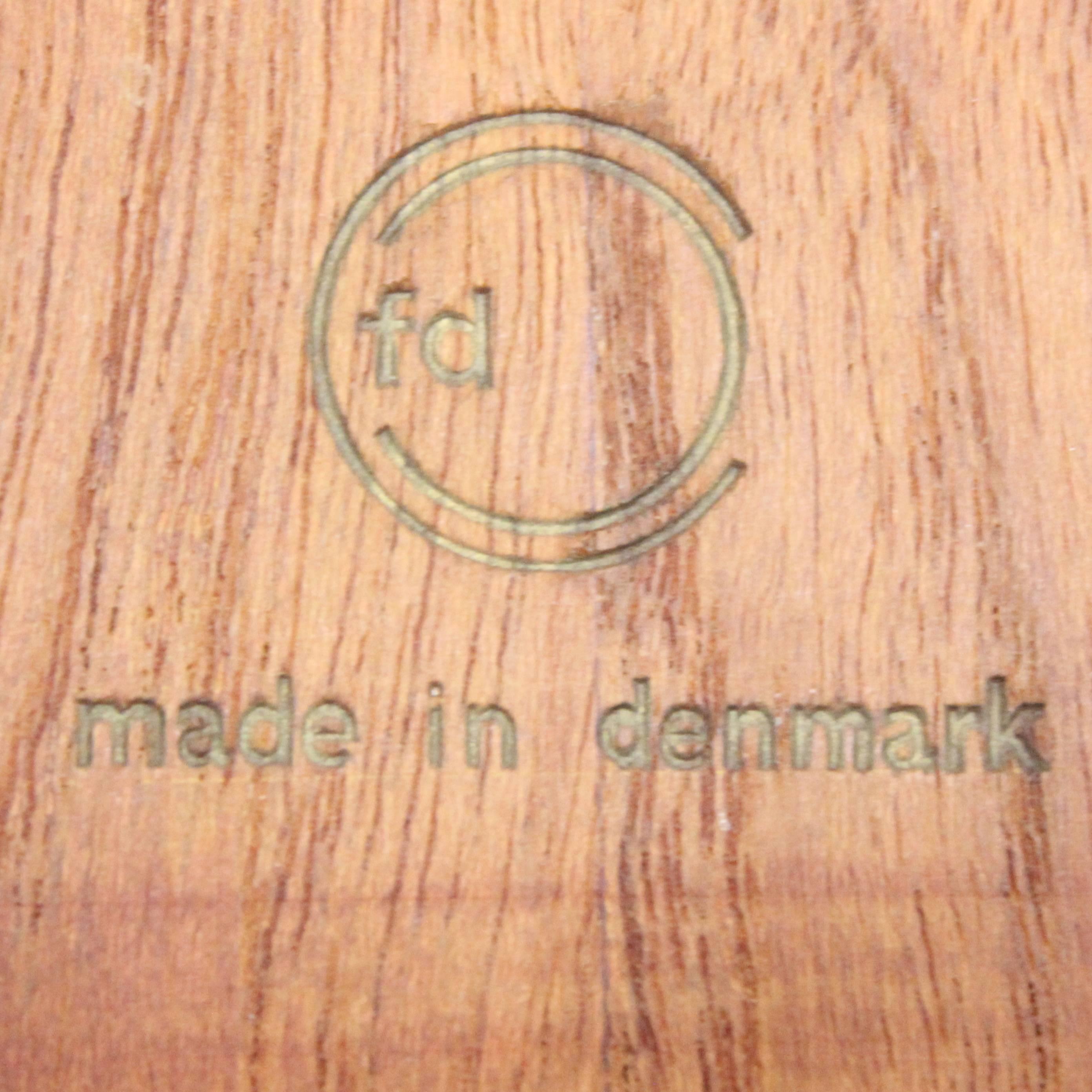 Danish Modern Solid Teak Three-Piece Table Set Designed by Finn Juhl For Sale 3