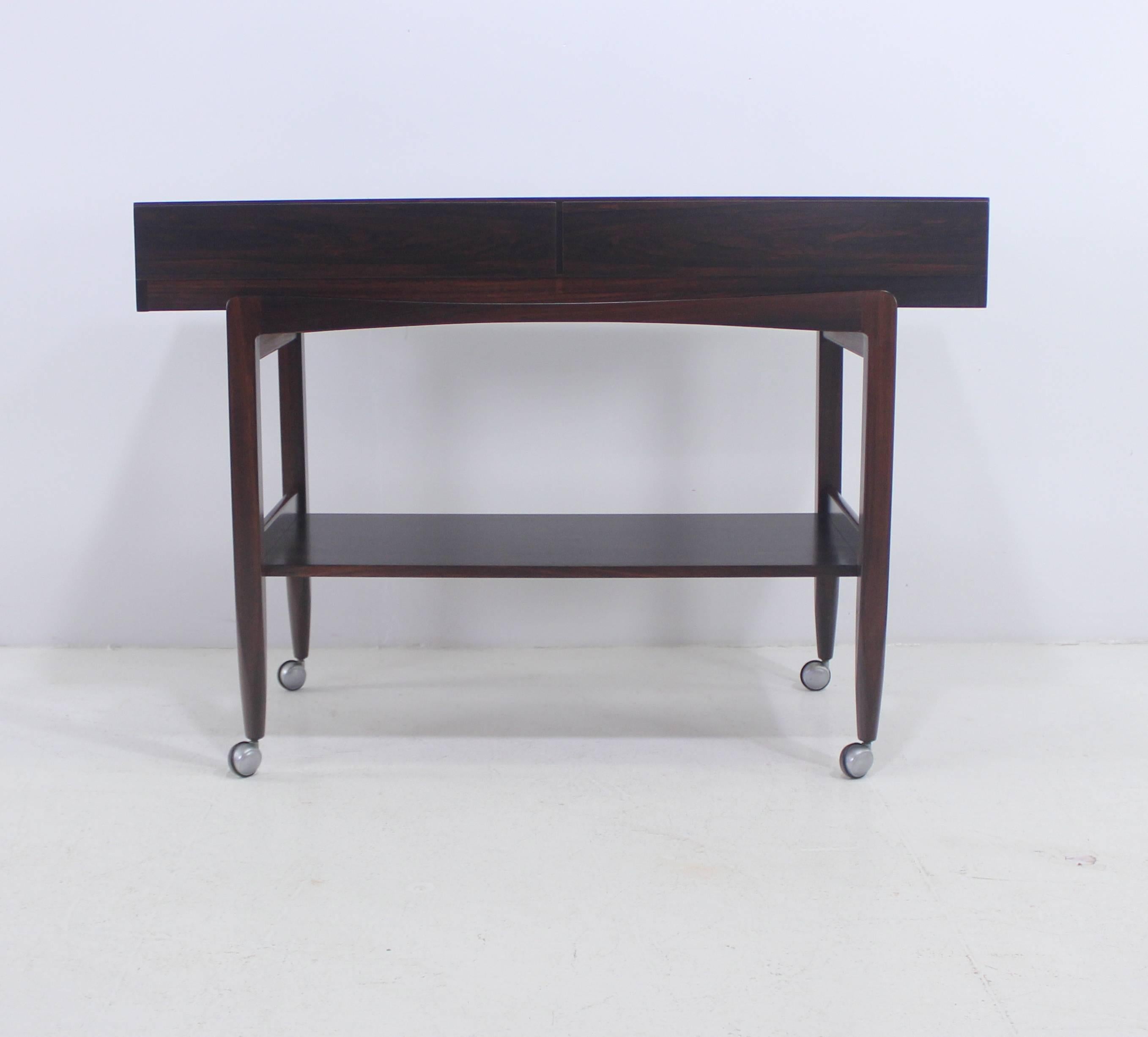 Rare Danish Modern Rosewood Console or Server Designed by Ib Kofod Larsen In Excellent Condition For Sale In Portland, OR