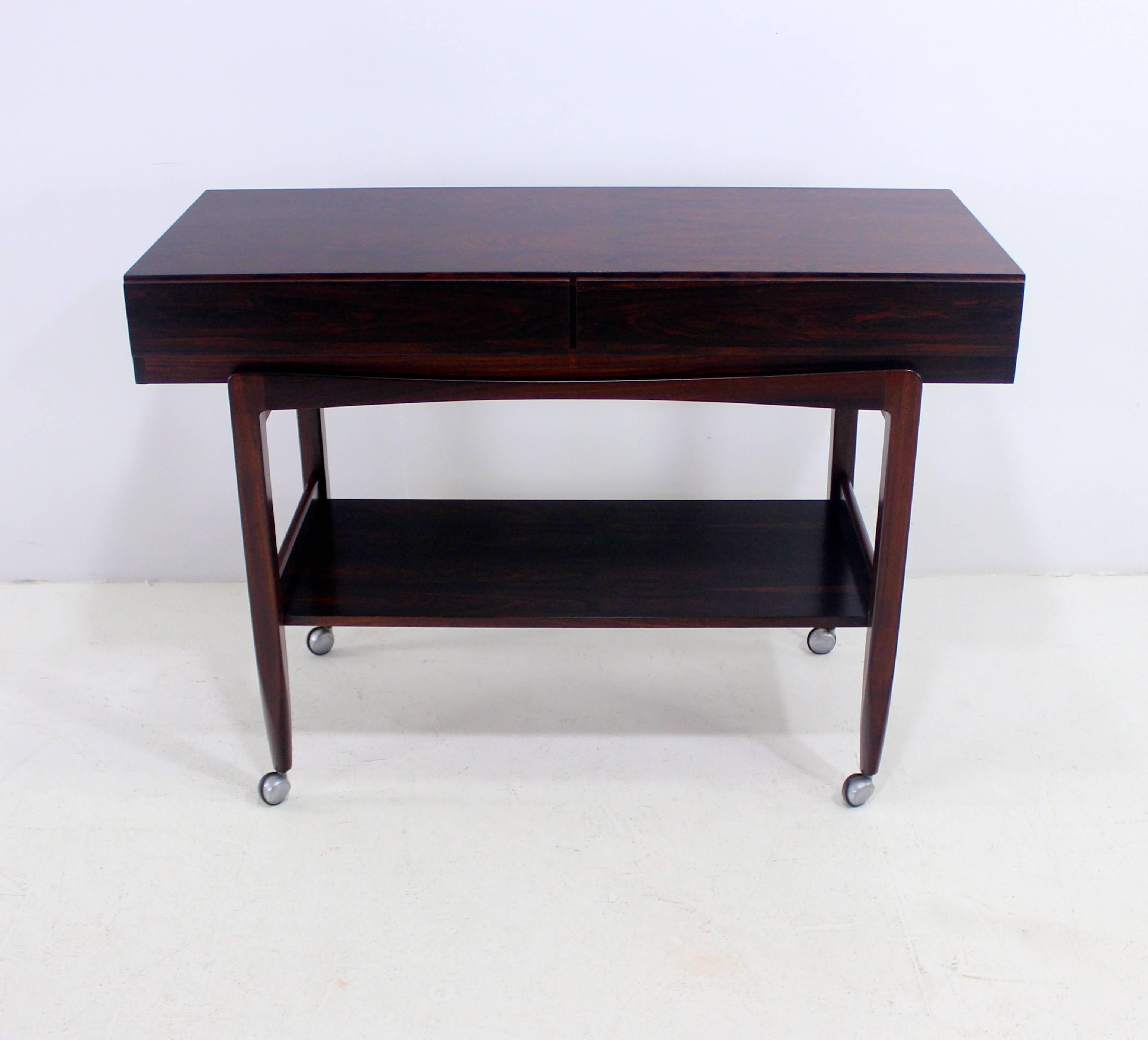 20th Century Rare Danish Modern Rosewood Console or Server Designed by Ib Kofod Larsen For Sale