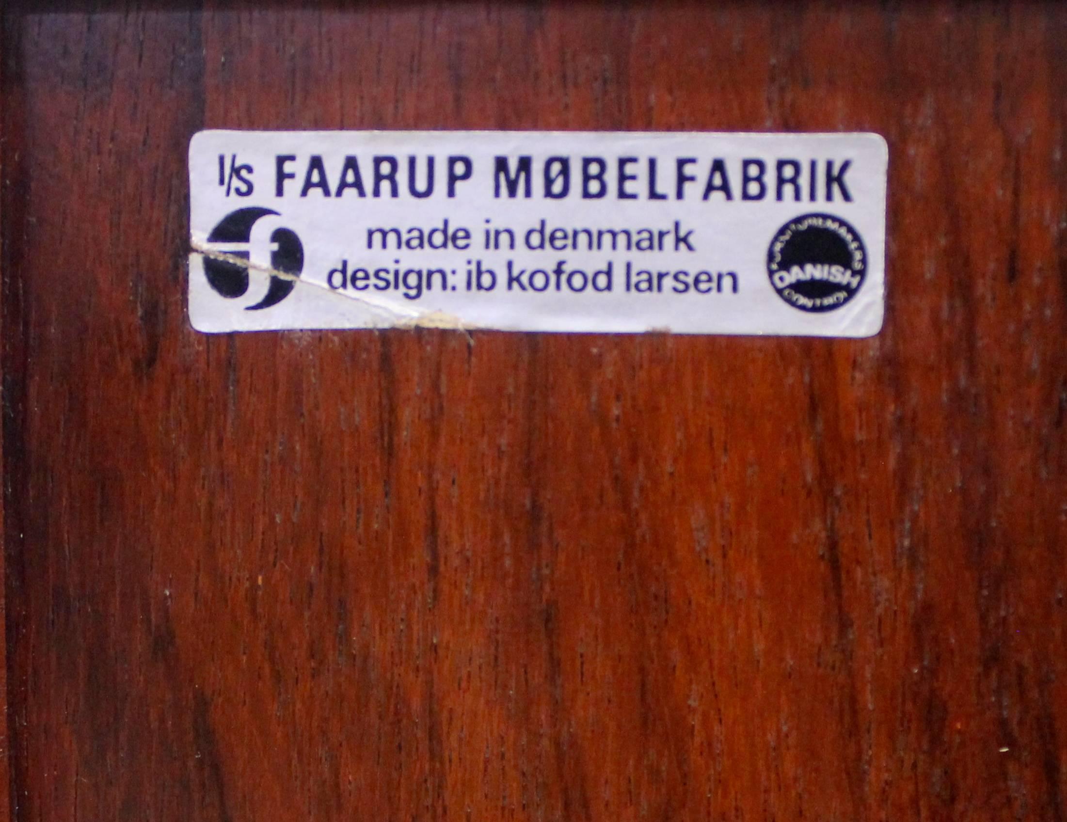 Rare Danish Modern Rosewood Console or Server Designed by Ib Kofod Larsen For Sale 4