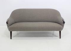 Classicly Contoured Danish Modern Sofa