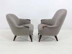 Set of Danish Modern Mama and Papa Armchairs