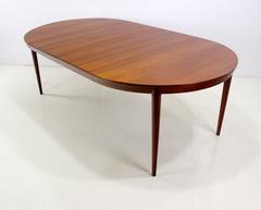 Danish Modern Teak Dining Table with Two Leaves Designed by Severin Hansen