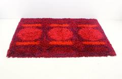Rich and Vibrant Danish Modern Rya Rug
