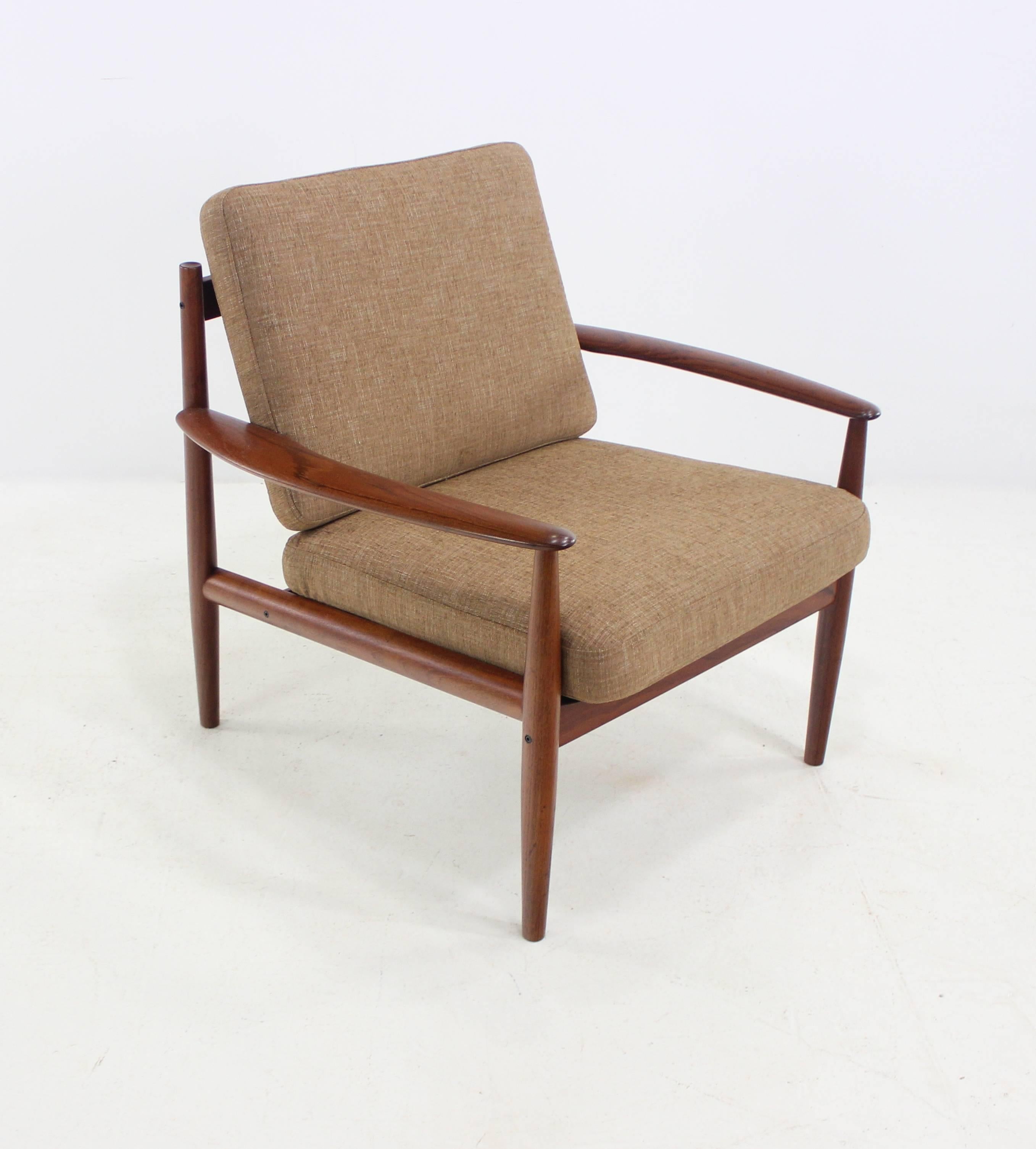 Pair of Danish Modern Teak Armchairs Designed by Grete Jalk In Excellent Condition For Sale In Portland, OR