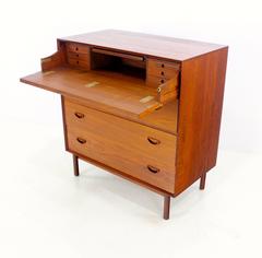 Danish Modern Solid Teak Vanity Cabinet Designed by Peter Hvidt