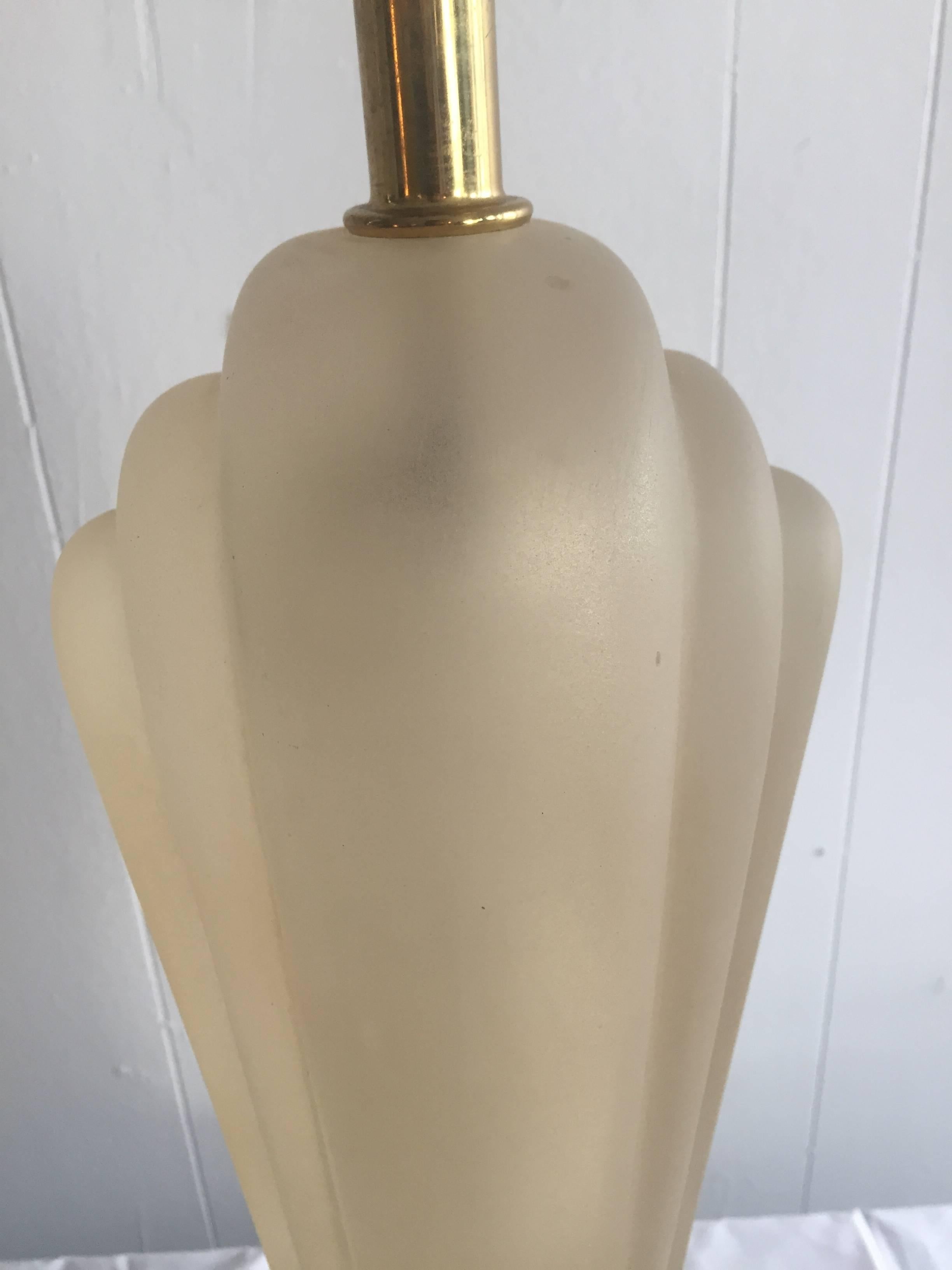Mid-Century Modern Pair of Paolo Gucci for Gucci Opaque Lucite Table Lamps