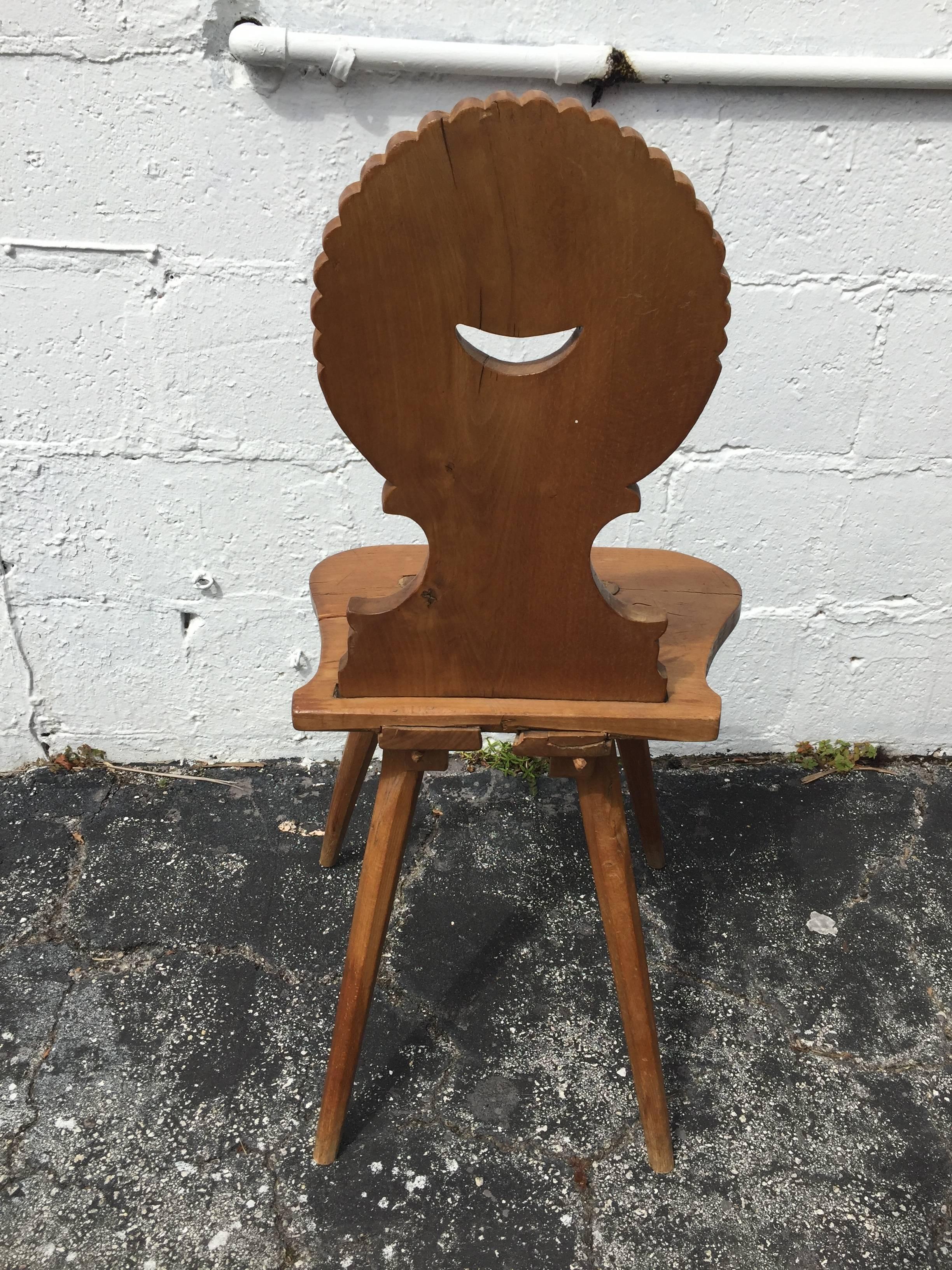 Set of Eight 19th Century Swiss Alpine Chairs In Good Condition In West Palm Beach, FL
