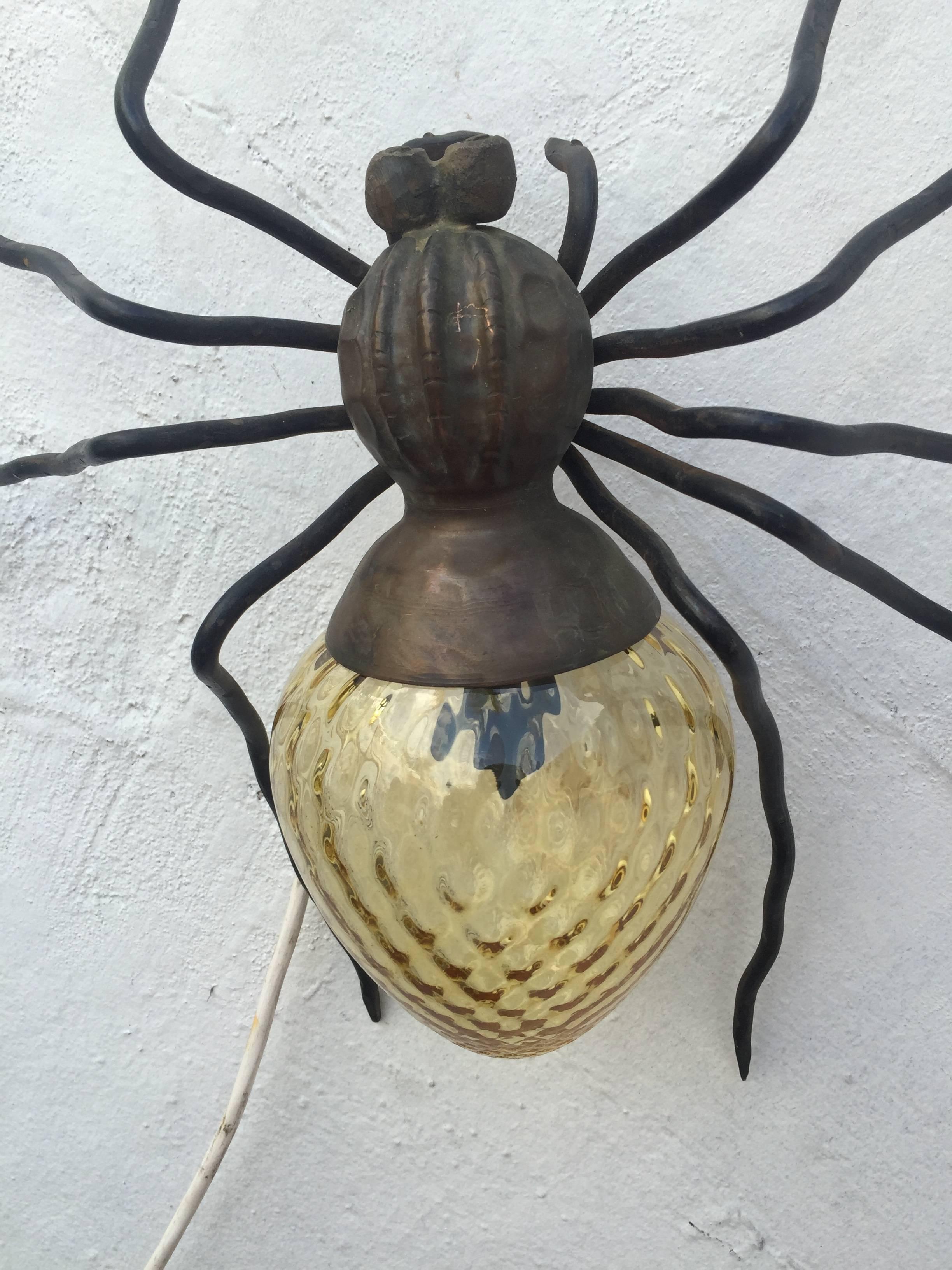 Vintage Italian Spider Wall Sconce In Good Condition In West Palm Beach, FL