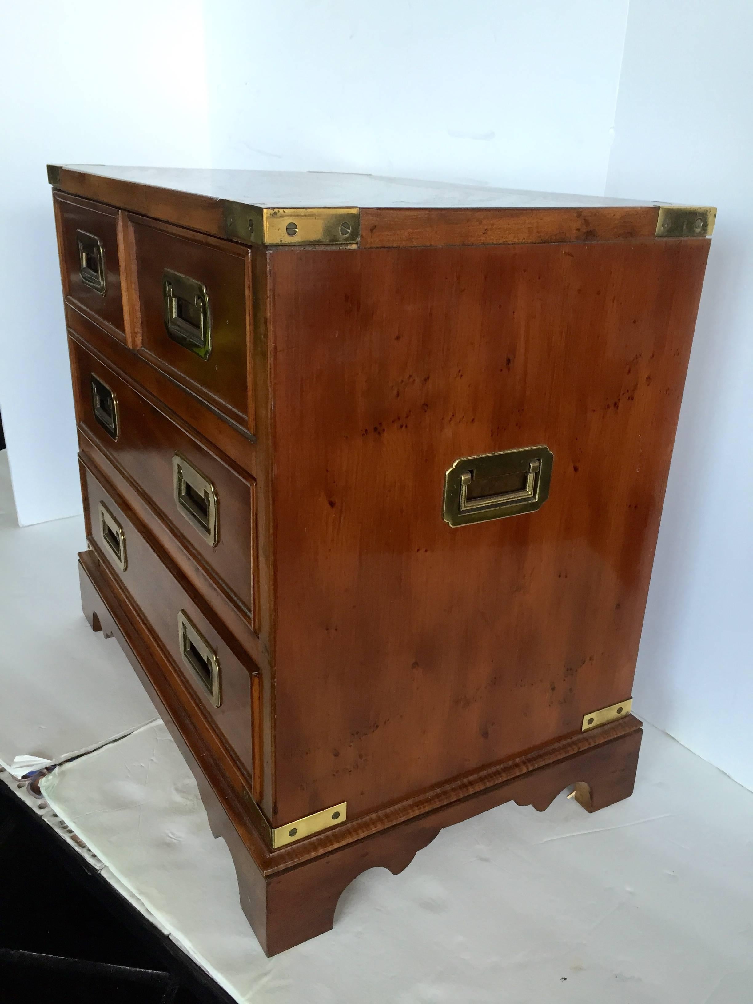 Charming 4 drawer chest by Drexel in miniature form,  With brass hardware this ;is salesmans sample would make a great jewelry chest.