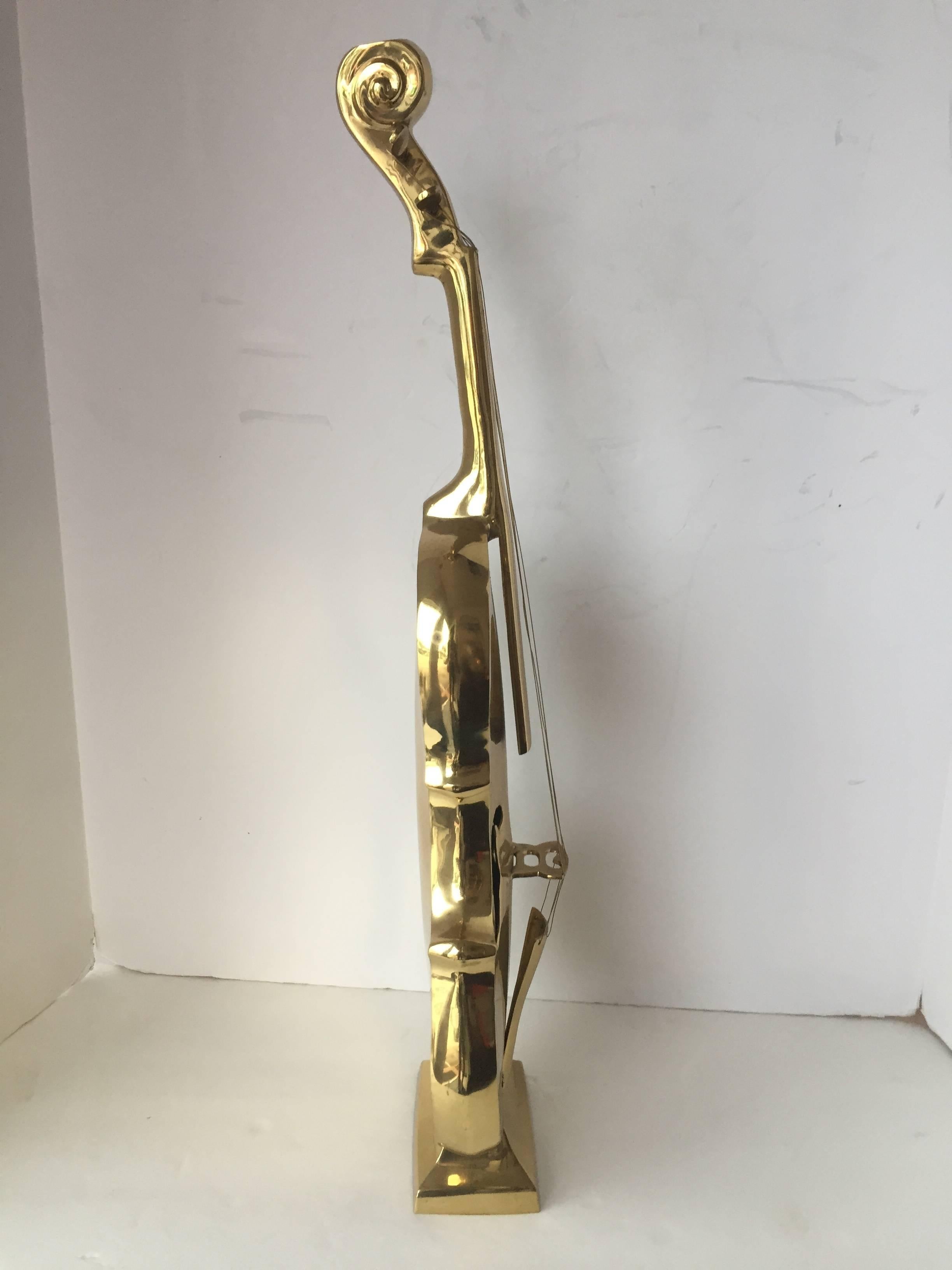 Unknown Brass Violin Sculpture