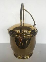 Brass Ice Bucket with Mercury Glass LIner