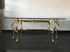 Brass Maison Jansen Horse Dining Table