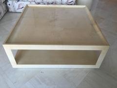 Karl Springer Two-Tier Parchment Cocktail Table