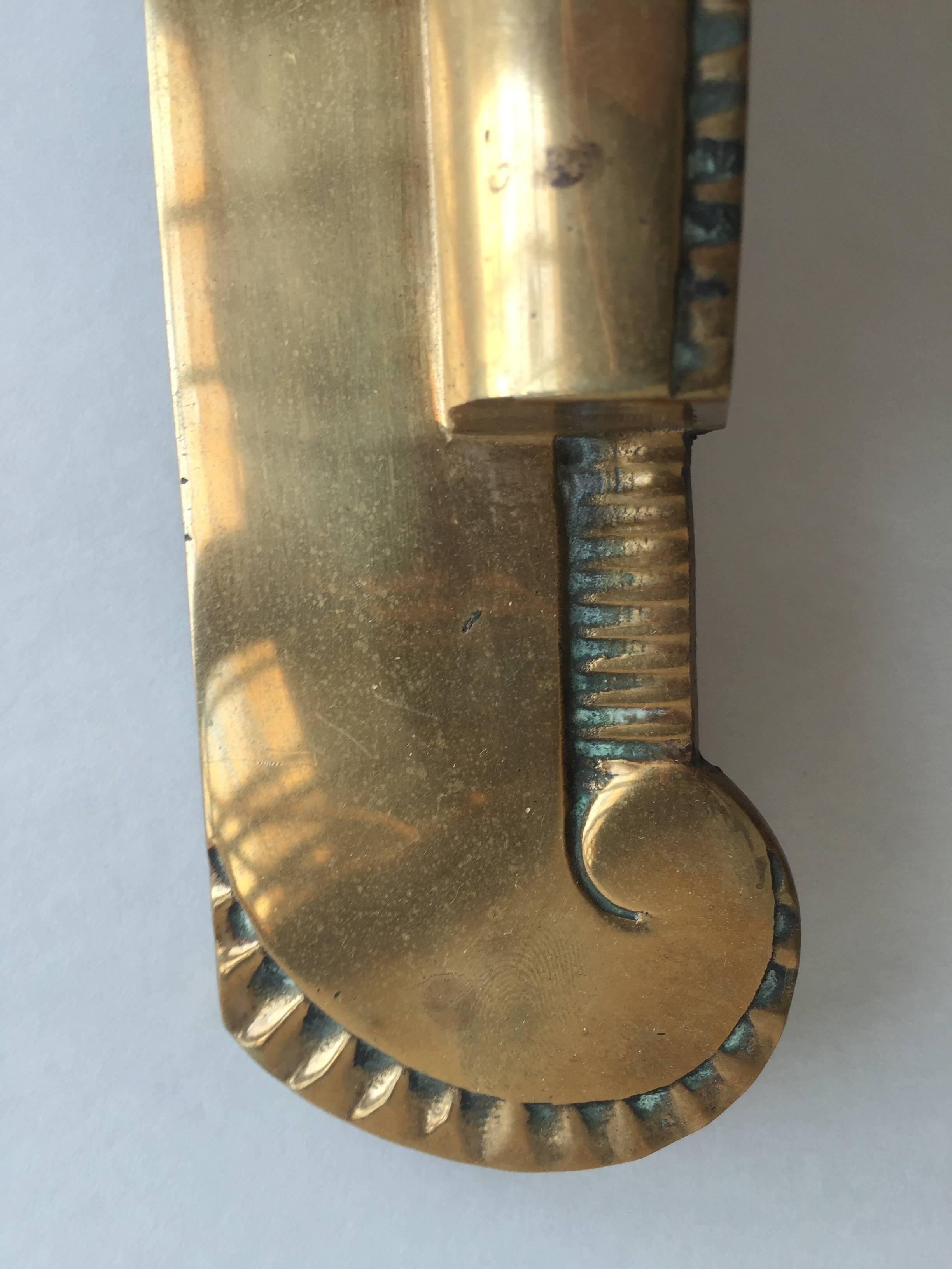 Vintage Bronze Decorative Knife Handles In Good Condition In West Palm Beach, FL