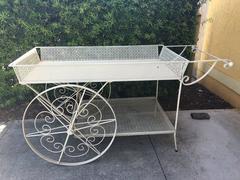 White Garden Flower Cart