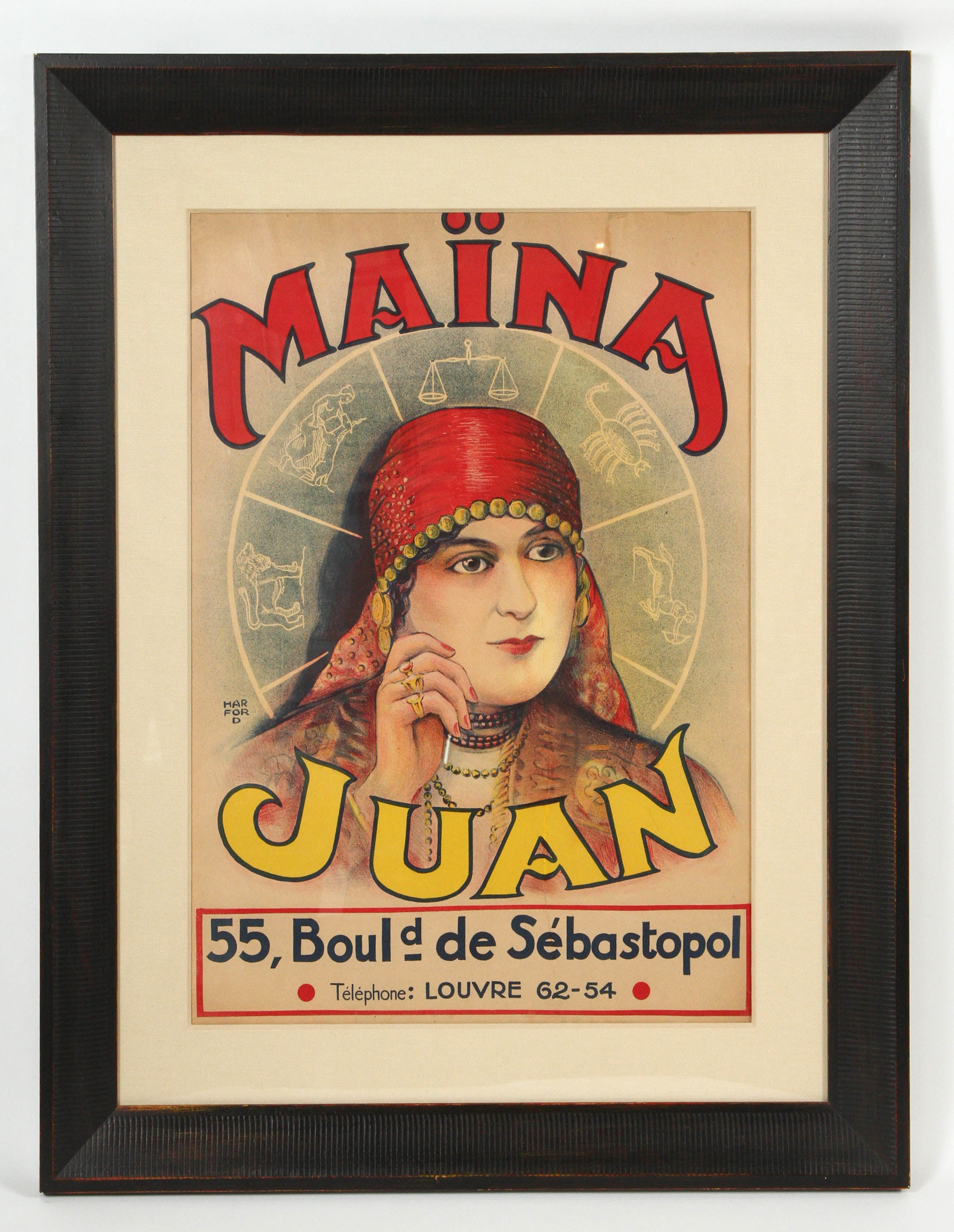Antique Maina Juan Poster, circa 1930s