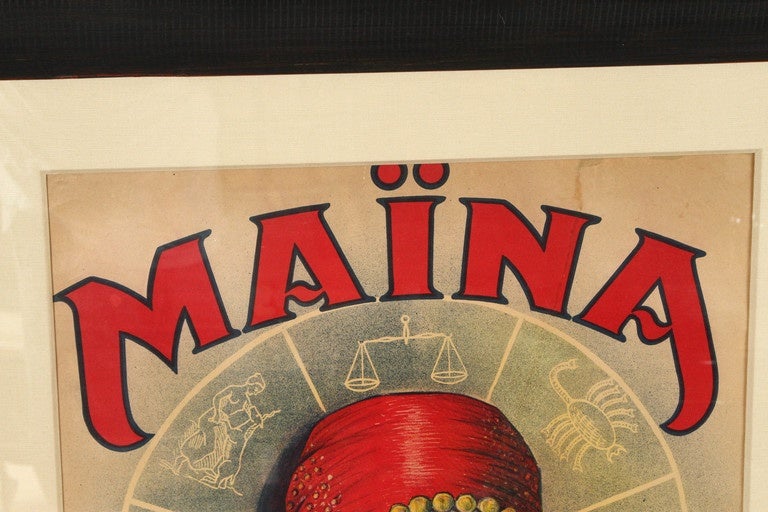 French Antique Maina Juan Poster, circa 1930s