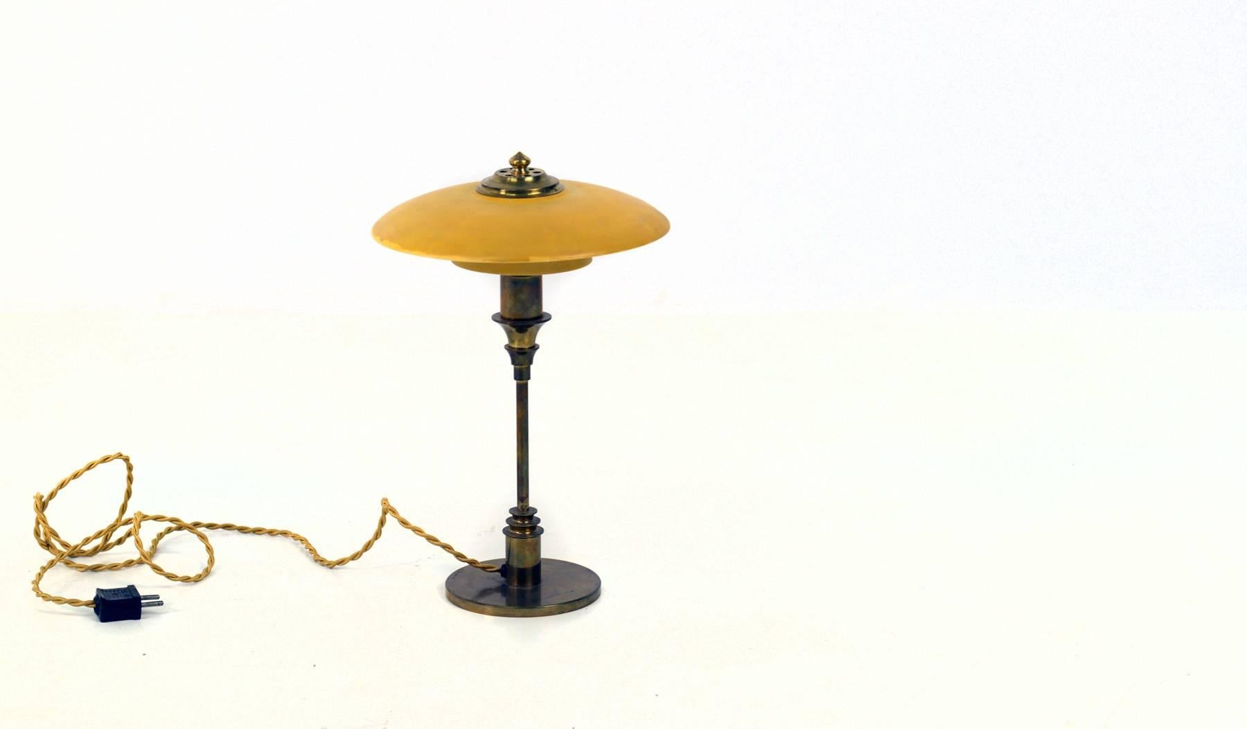 Mid-20th Century Very Rare Lyfa Table Lamp, 1930s For Sale