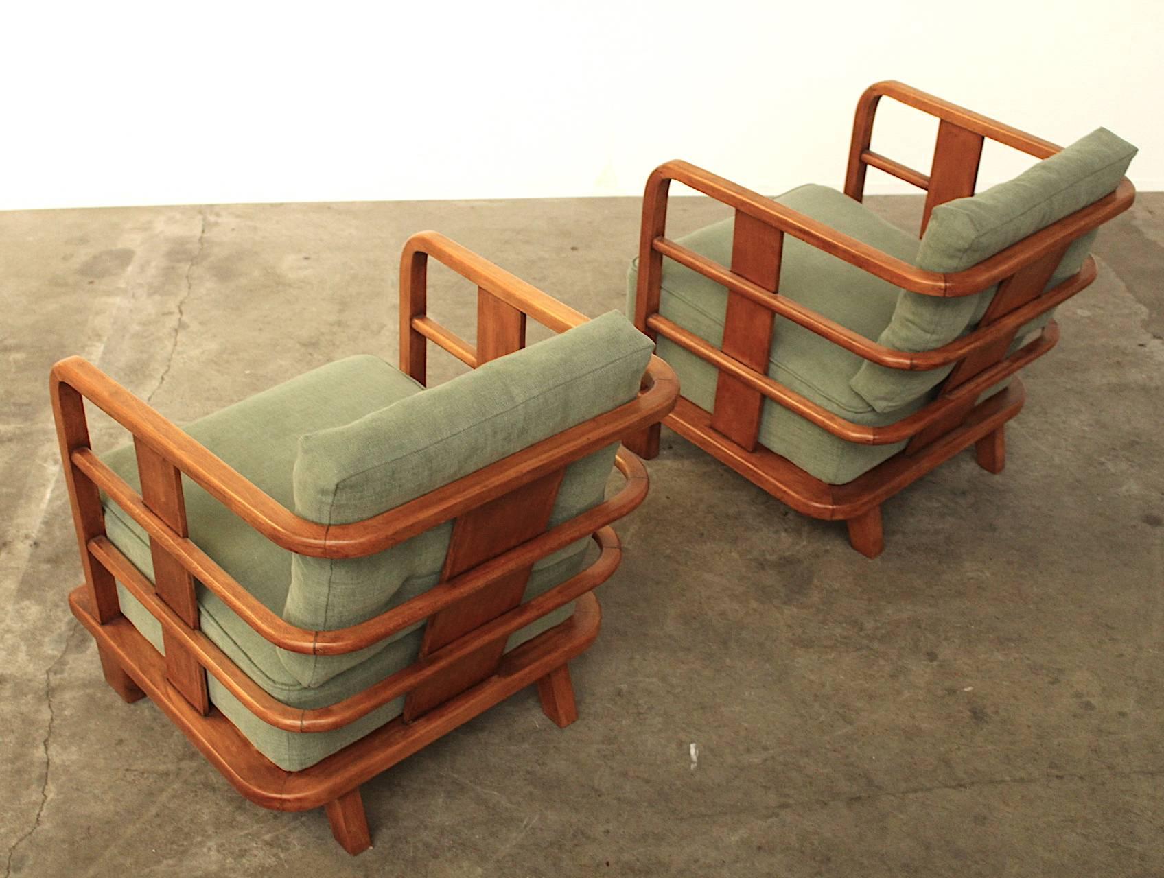 Pair of Arm Chairs Easy Chairs, attributed to Jean Royere, France mid 1940's In Excellent Condition In Amsterdam, NL