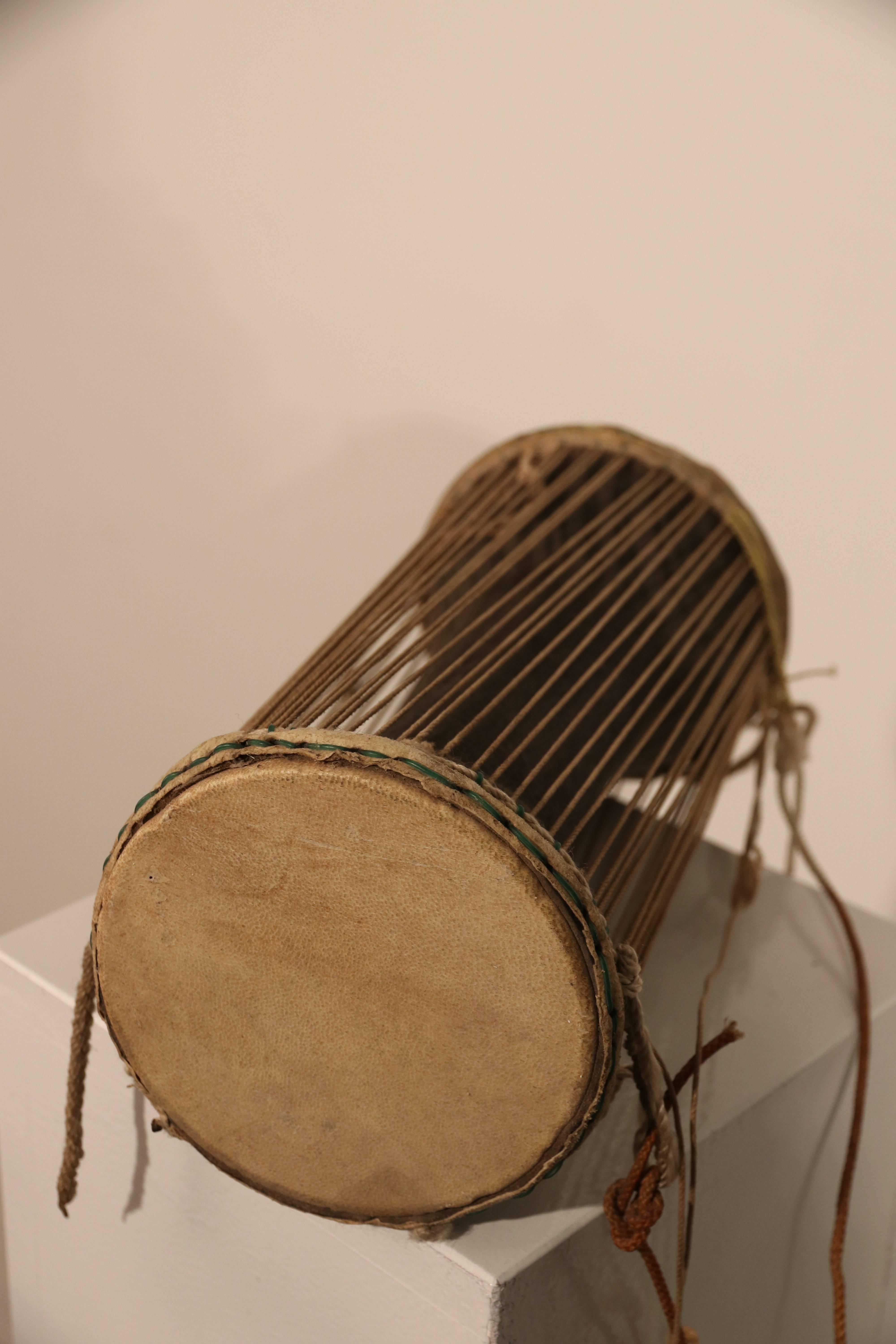Tribal Antique Sub-Sahara African Talking Drum For Sale