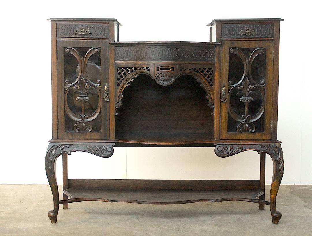 French Art Nouveau Showcase Cabinet or Service Buffet In Excellent Condition For Sale In Amsterdam, NL