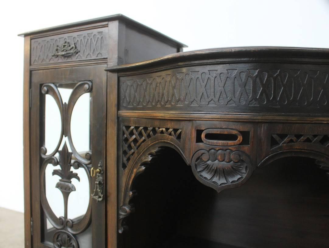French Art Nouveau Showcase Cabinet or Service Buffet For Sale 1