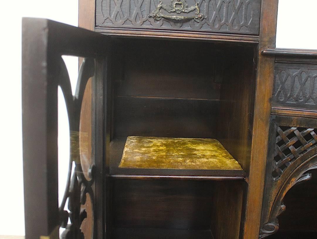 French Art Nouveau Showcase Cabinet or Service Buffet For Sale 2