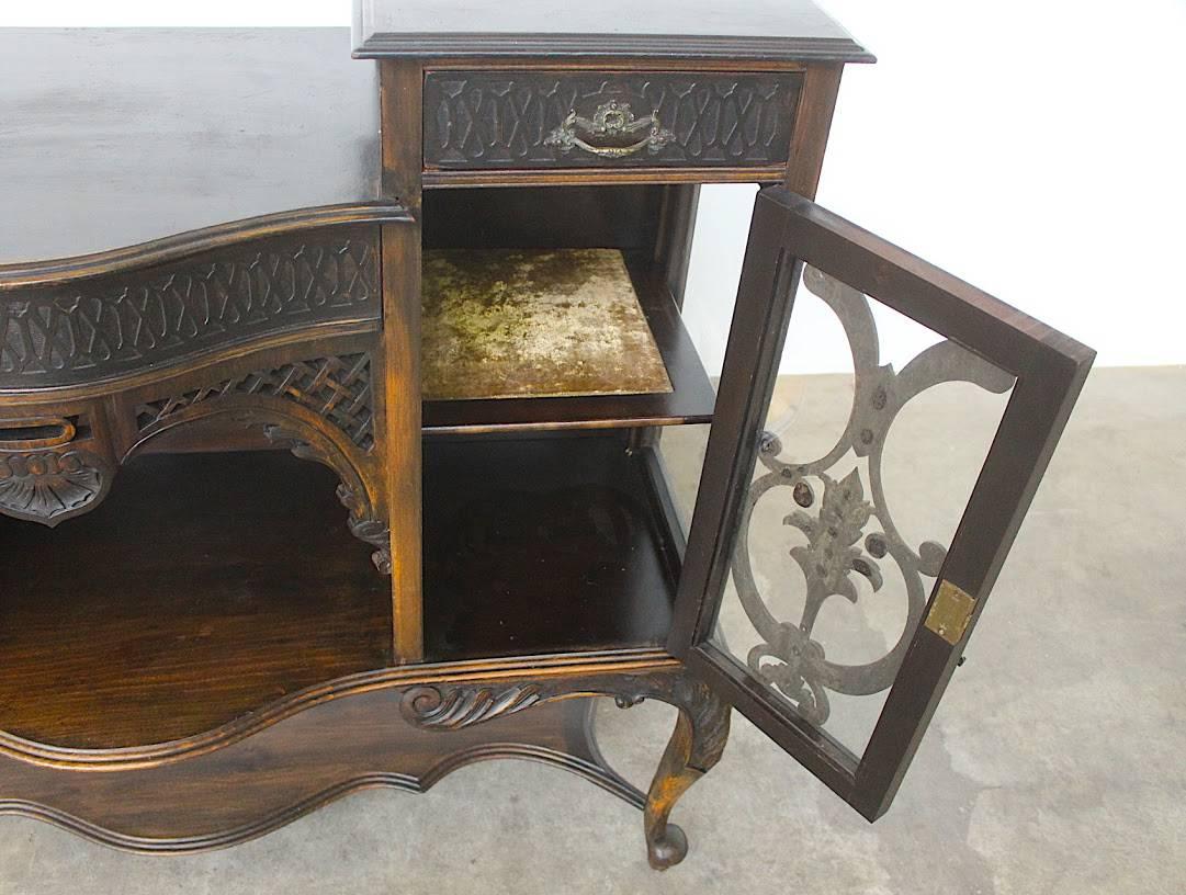 French Art Nouveau Showcase Cabinet or Service Buffet For Sale 3