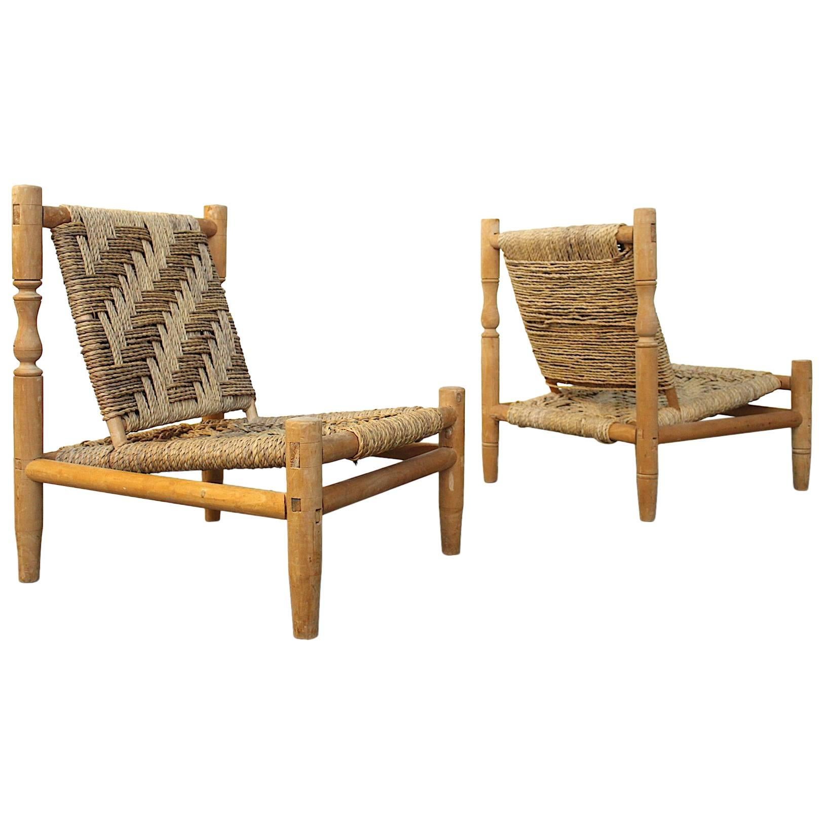 Charlotte Perriand Style Pair of Easy Chairs