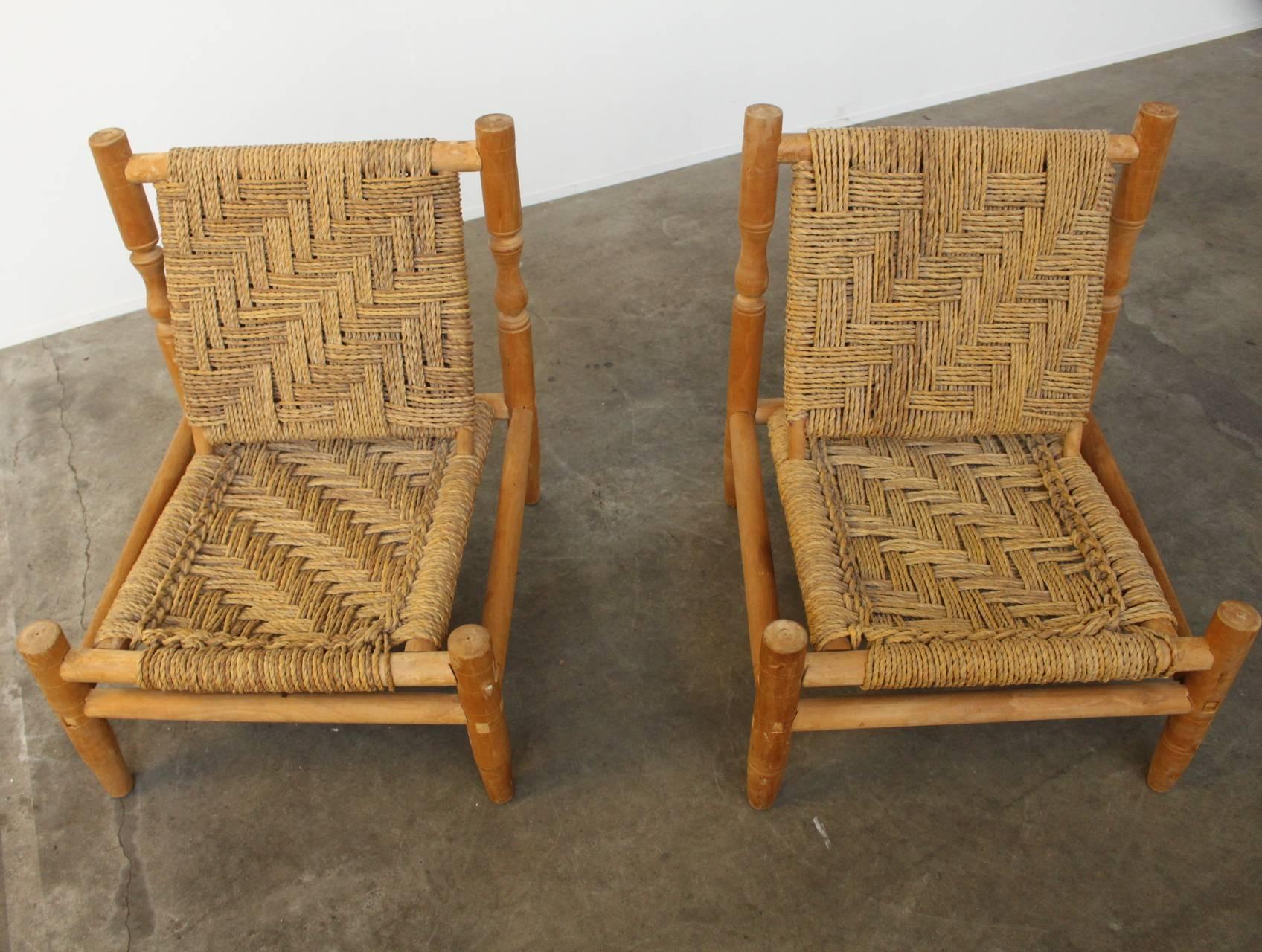 Charlotte Perriand Style Pair of Easy Chairs In Excellent Condition In Amsterdam, NL