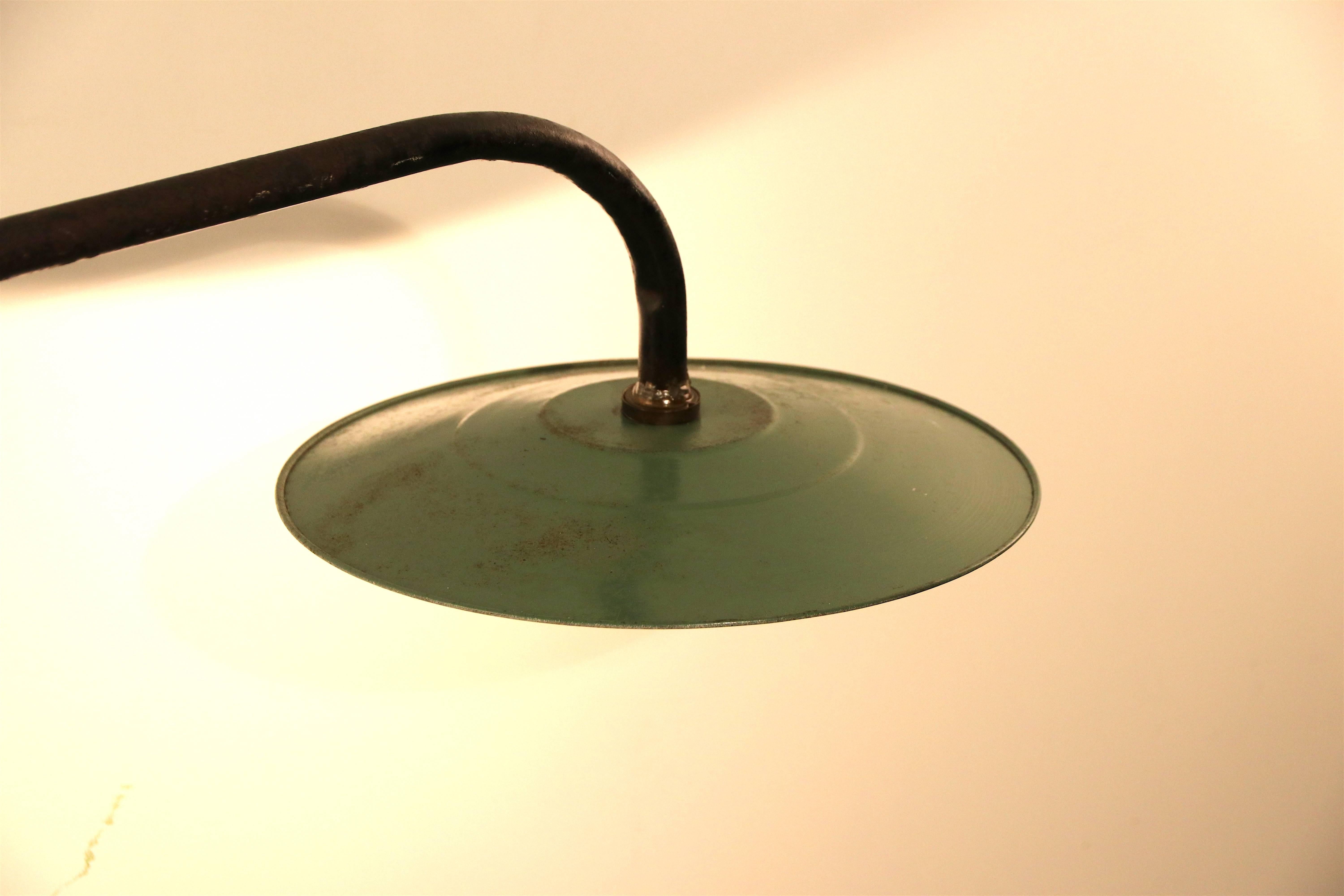 French Industrial Swivelling Table Lamp by Jean Prouvé For Sale