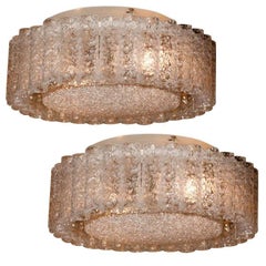 Pair of Large Doria Ceiling Lights