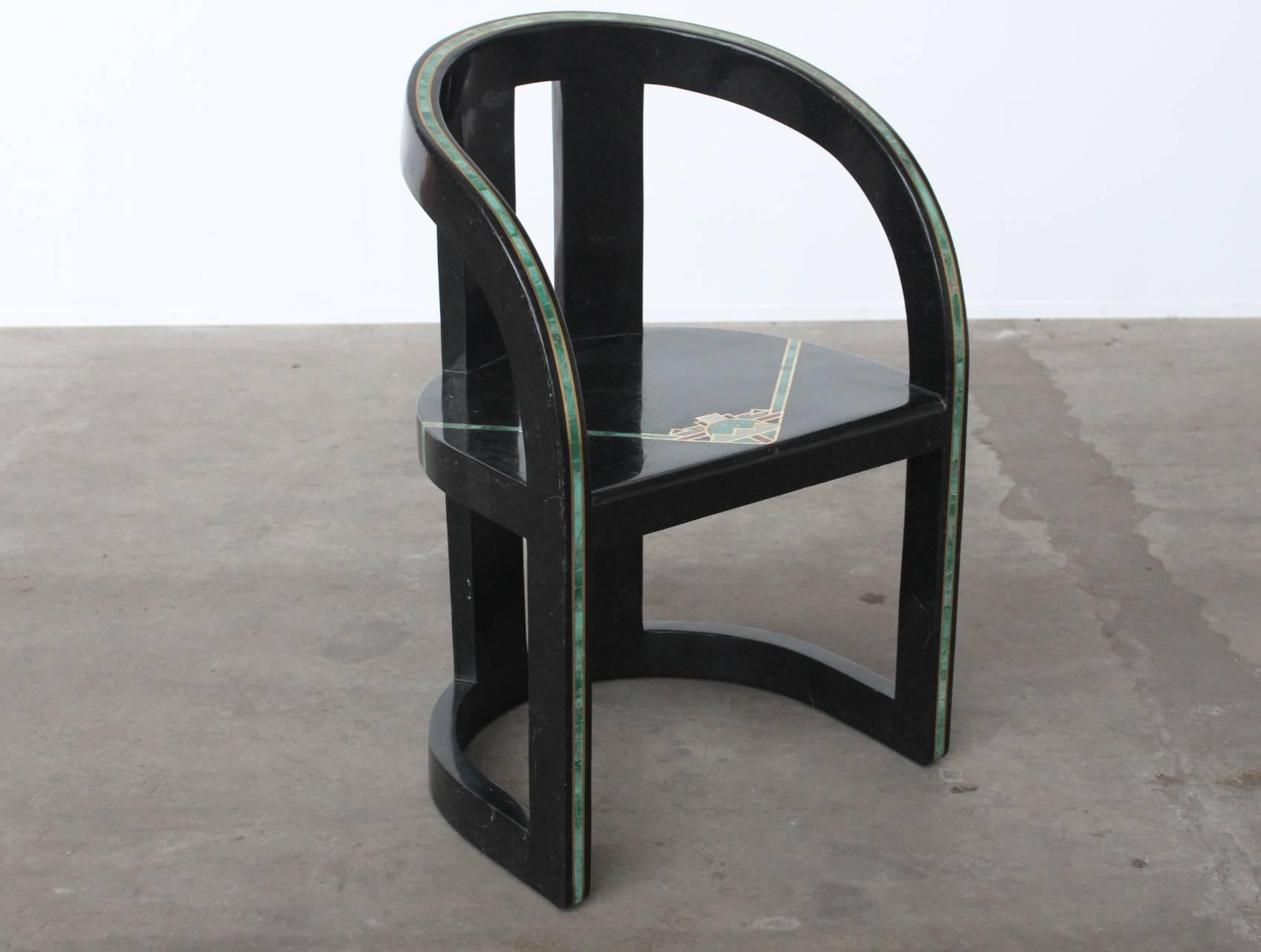 black marble chair