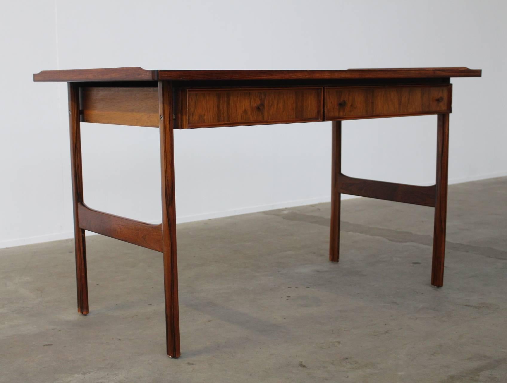 Mid-Century Modern Danish Rio-Rosewood Writing Desk For Sale