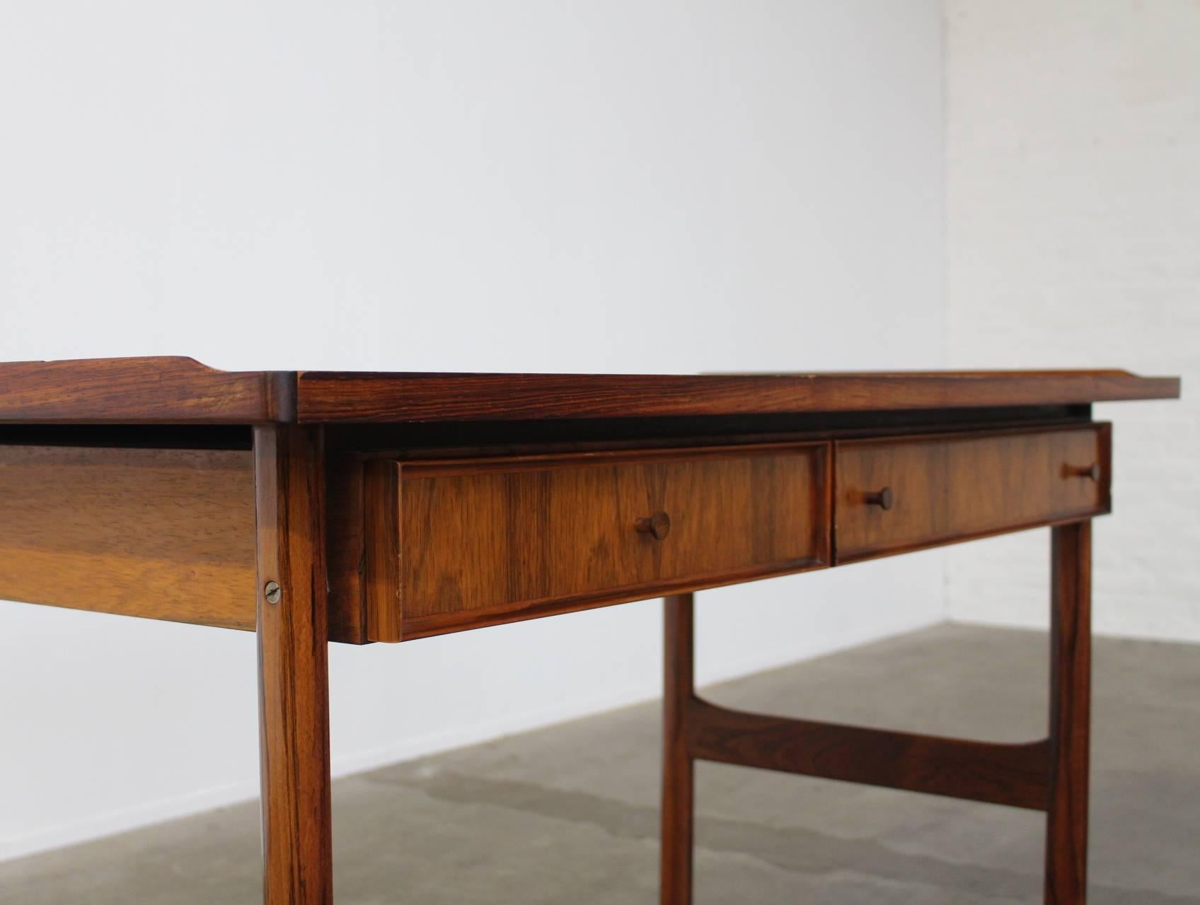 Mid-20th Century Danish Rio-Rosewood Writing Desk For Sale