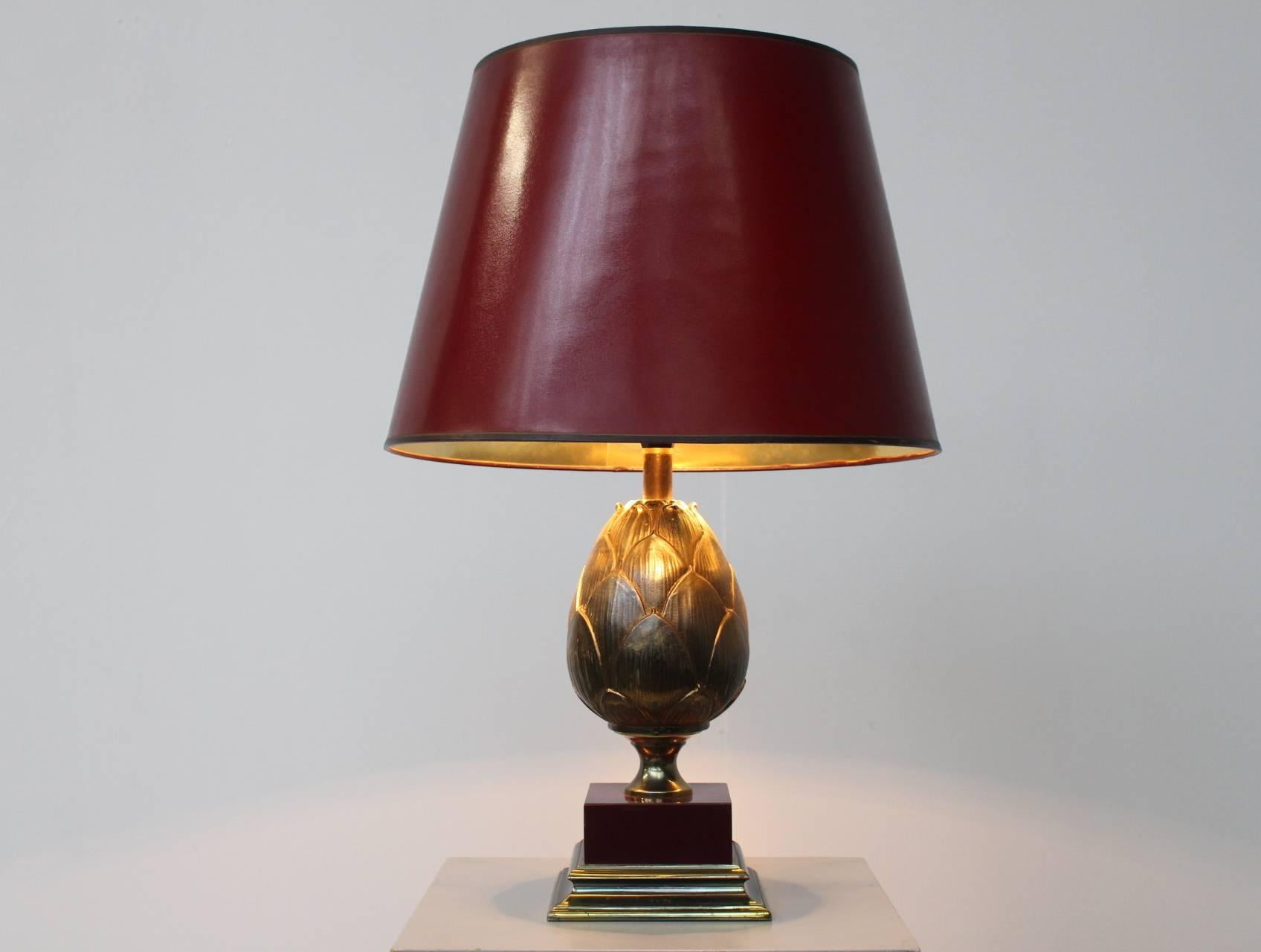 Late 20th Century Large Maison Charles Artichoke Table Lamp