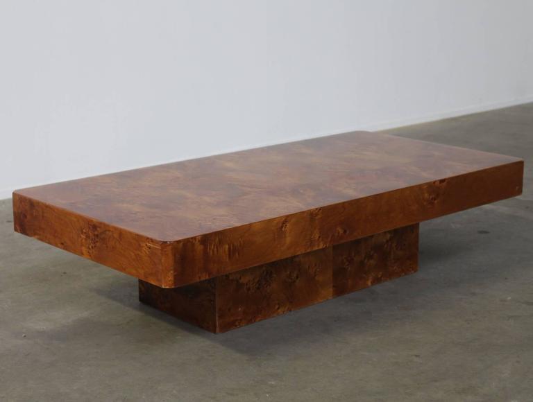 Rectangular Burl Wood French Coffee Table at 1stDibs
