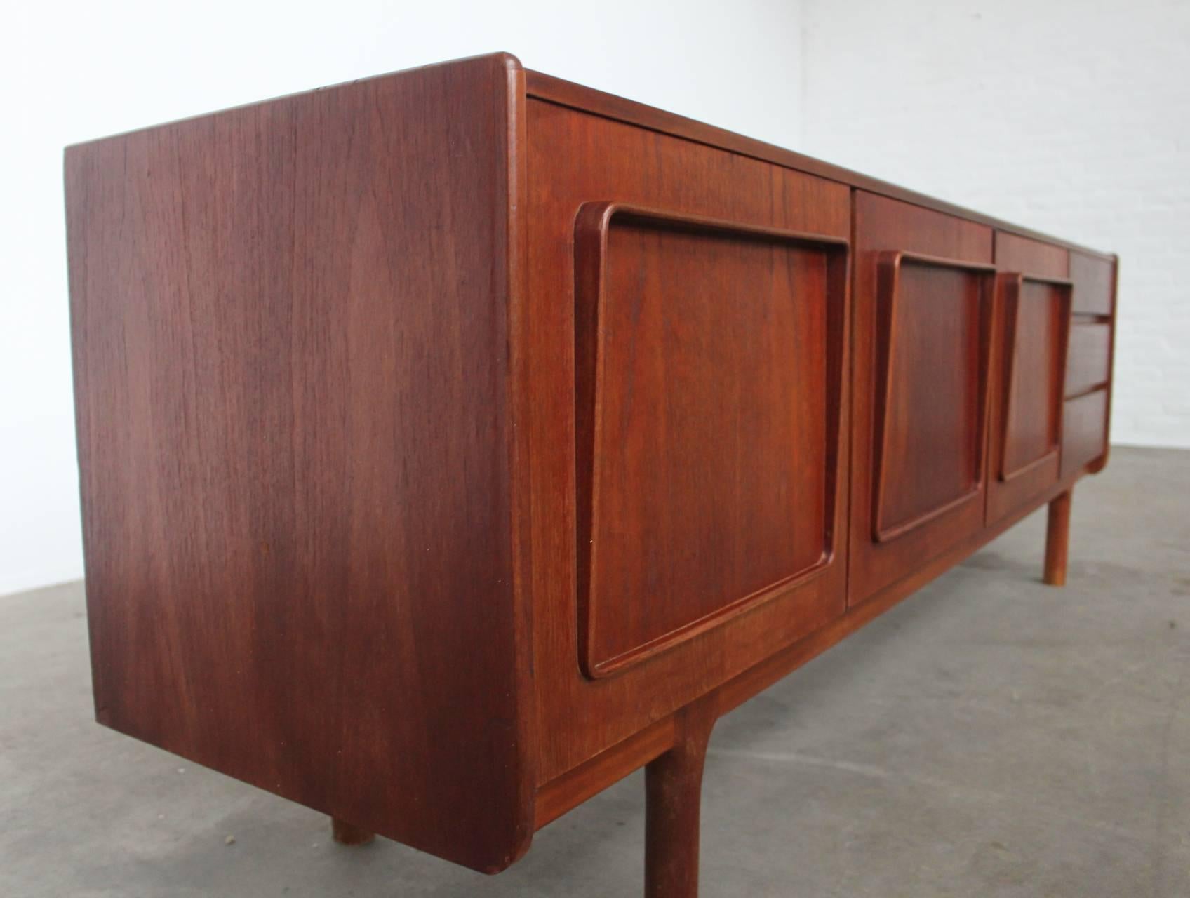 Beautiful organic sideboard by A.H. McIntosh & Co Ltd. 1960s. This piece is about 10 cm. lower than usual sideboards.