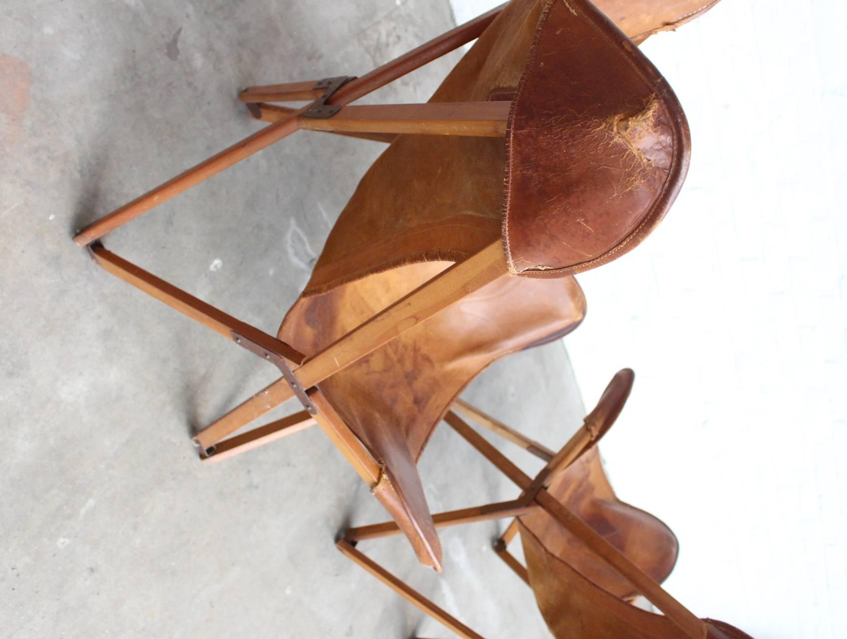 Woodwork Very Rare Original 'Tripolina' Chairs by Joseph Fendy for Paolo Viganò, Signed For Sale