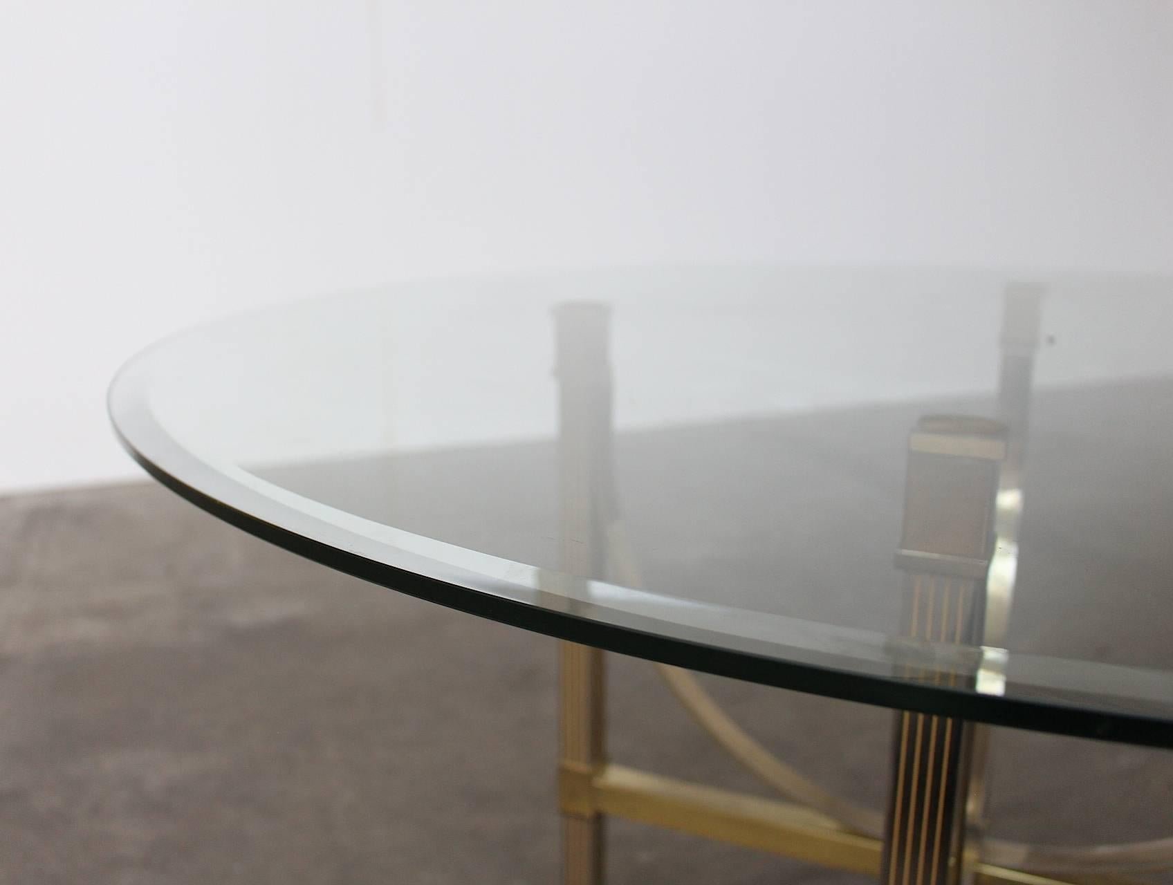 Maison Jansen Brass and Glass Dining Table In Excellent Condition In Amsterdam, NL