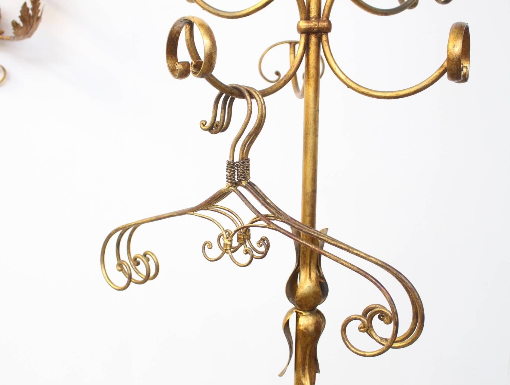 Mid-20th Century Entrance Hall Set Consisting of Coat Stand, Umbrella Rack and Wall Sculpture
