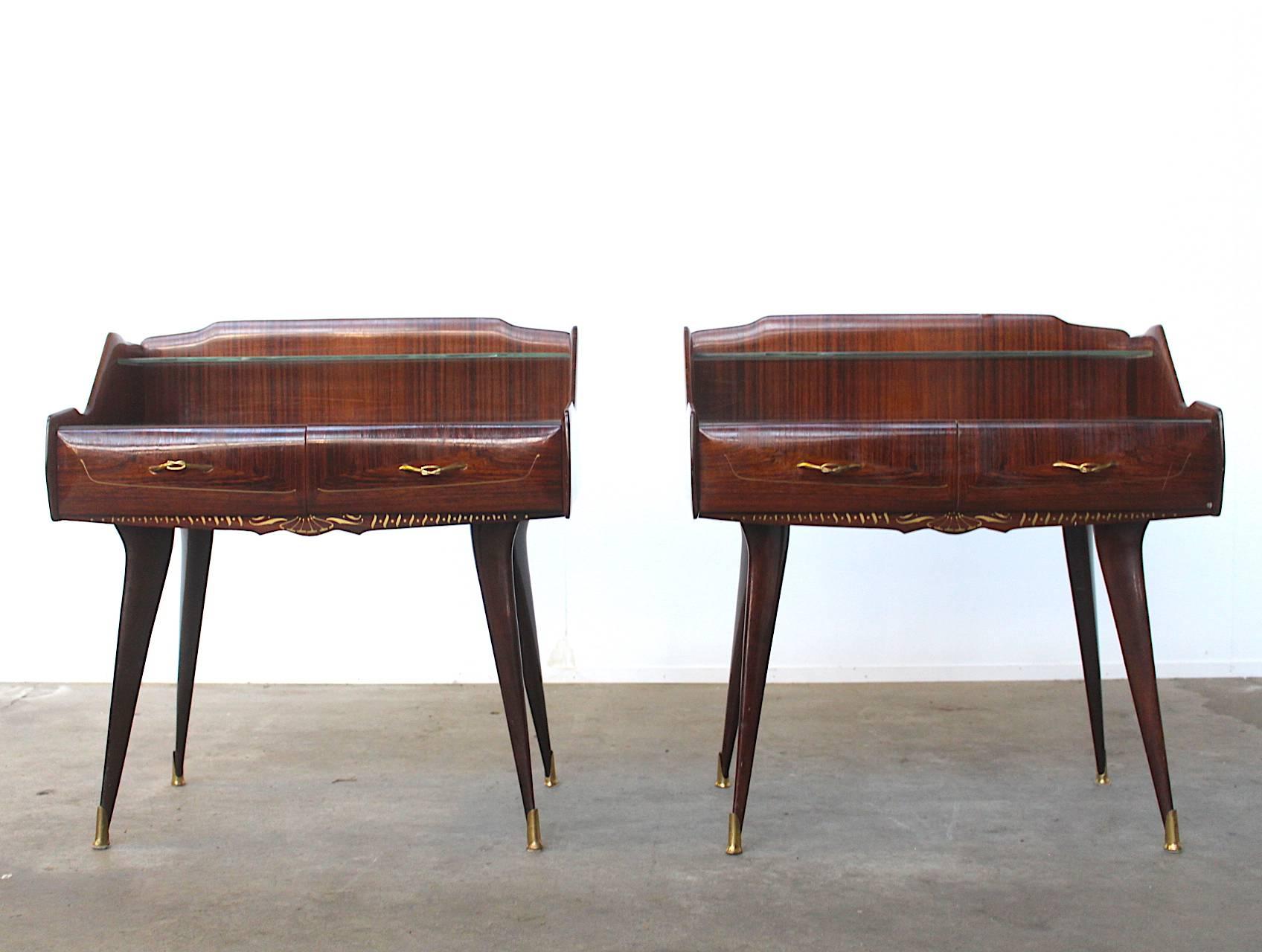 Paolo Buffa Pair of Stunning Italian Nightstands In Excellent Condition For Sale In Amsterdam, NL