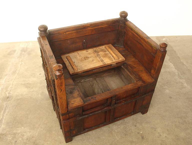Unique Dutch 17th Century Tax Collector's Chair For Sale 1