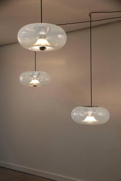 Carlo Nason for Leucos "Medusa" Opaline Murano Glass Pendant Light, 1 available