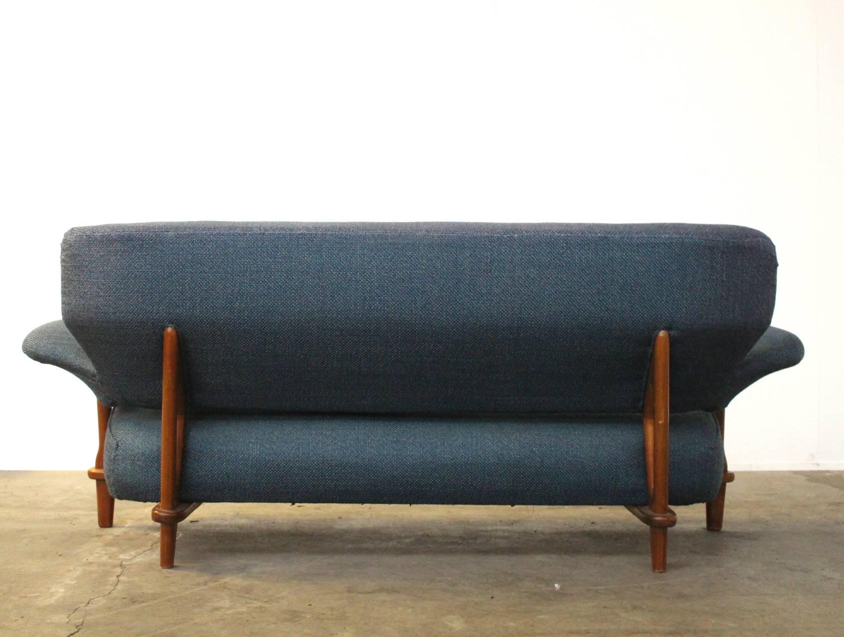 Rare Three-Seat Sofa Model 109 by Theo Ruth for Artifort, Dutch Design, 1950s For Sale 3