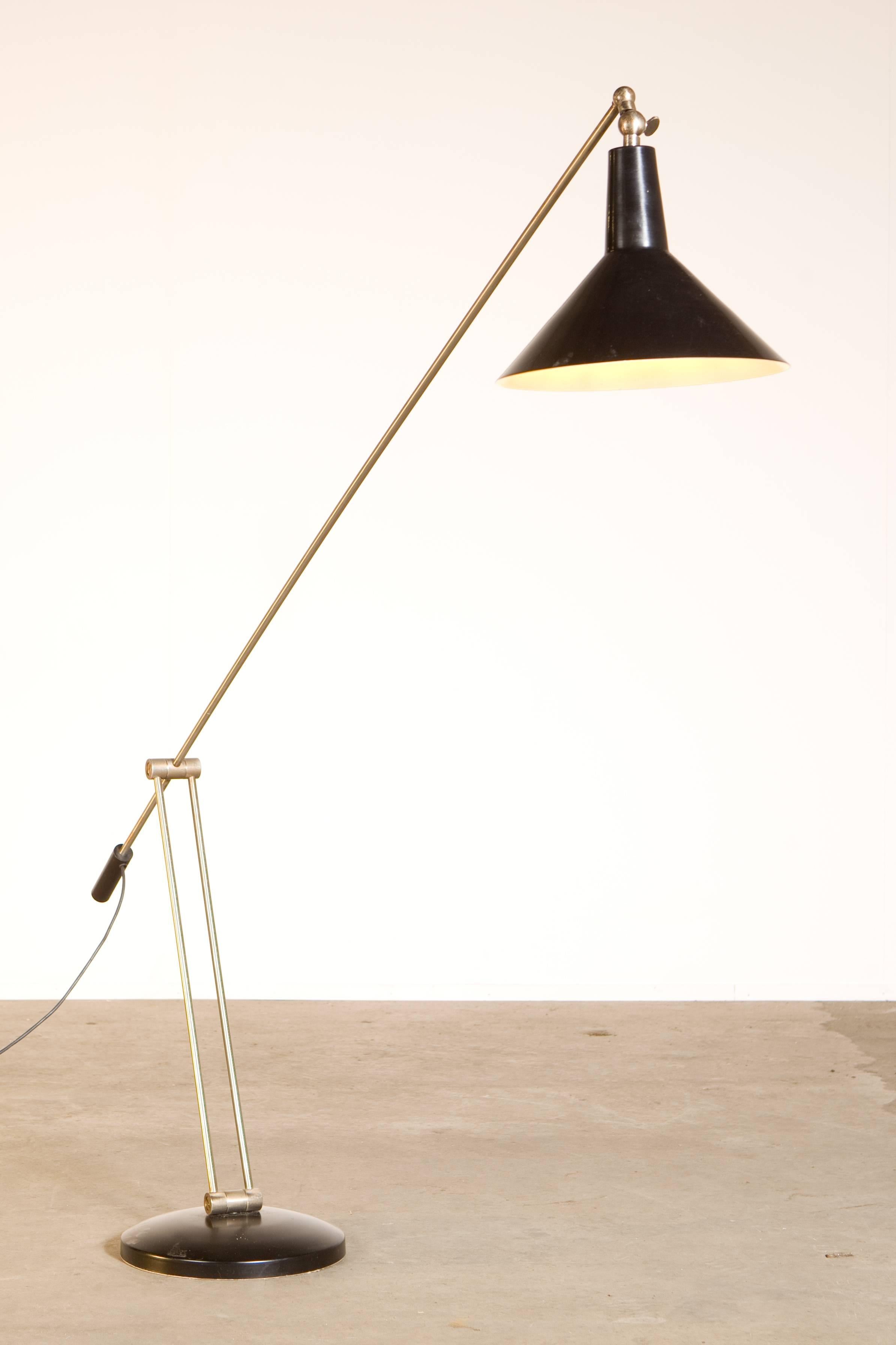 Mid-Century Modern Stunning Jack Knife Floor Lamp by Jan Hoogervorst for Anvia, Holland For Sale