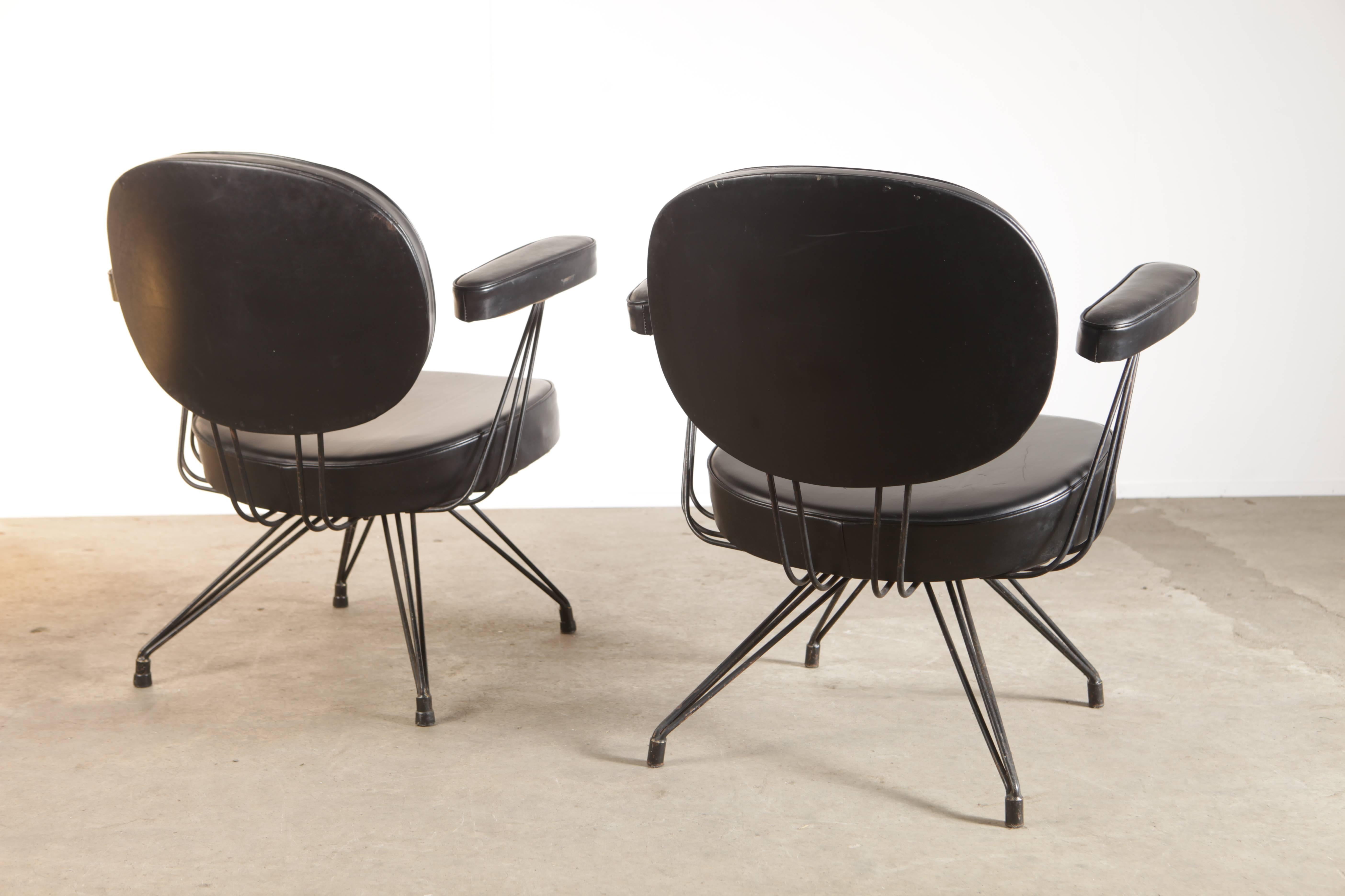 Rare Pair of Pierre Paulin Arm Chairs for Thonet In Excellent Condition For Sale In Amsterdam, NL