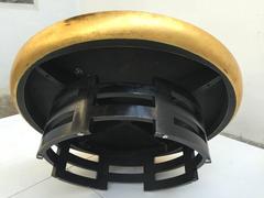 Tavolino da caffè 'Lotus' in foglia d'oro Muller & Barring per Kittinger USA, anni '50